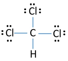 chloroform CHCl3 lewis structure